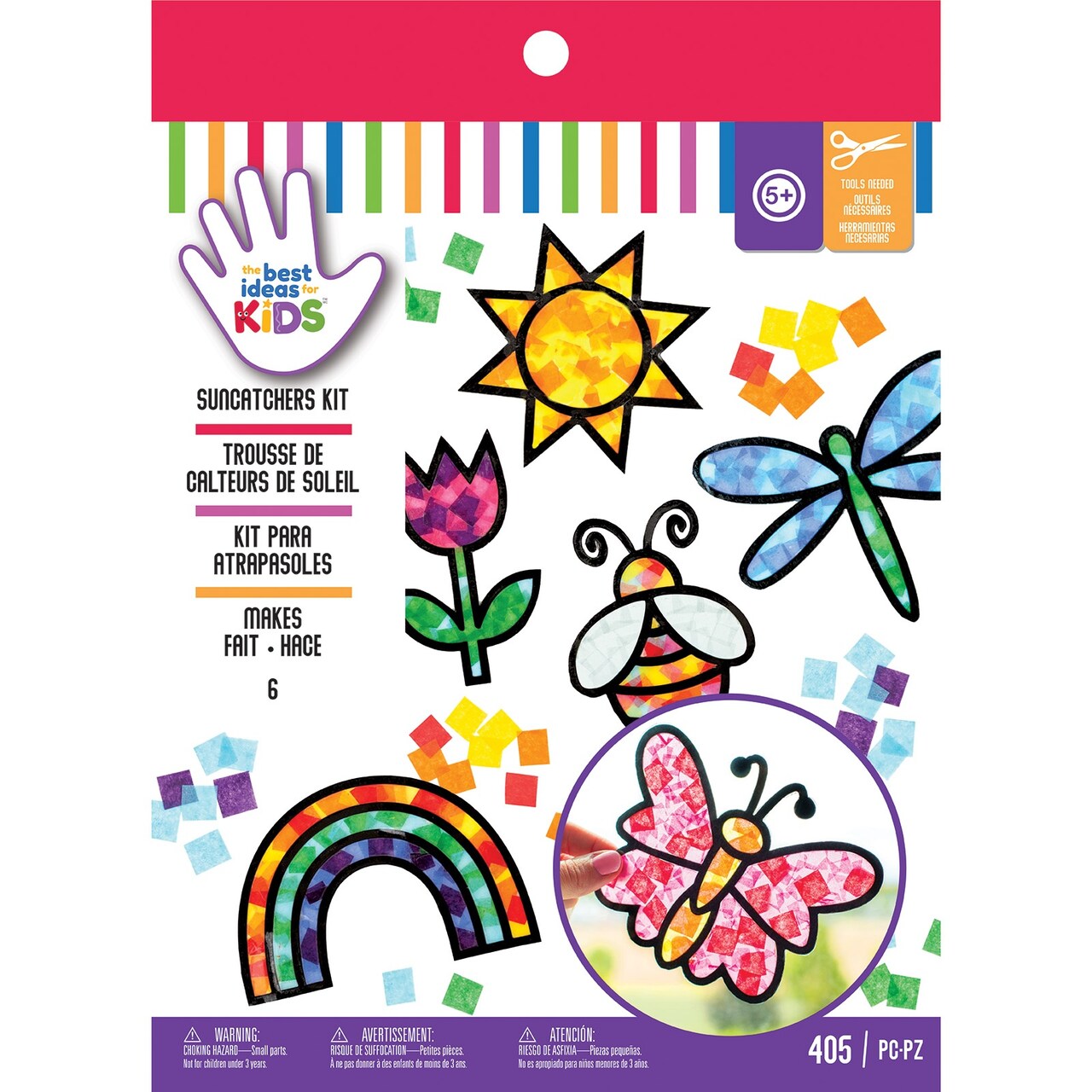 American Crafts Best Ideas For Kids Craft Kit-Suncatchers, Makes 6